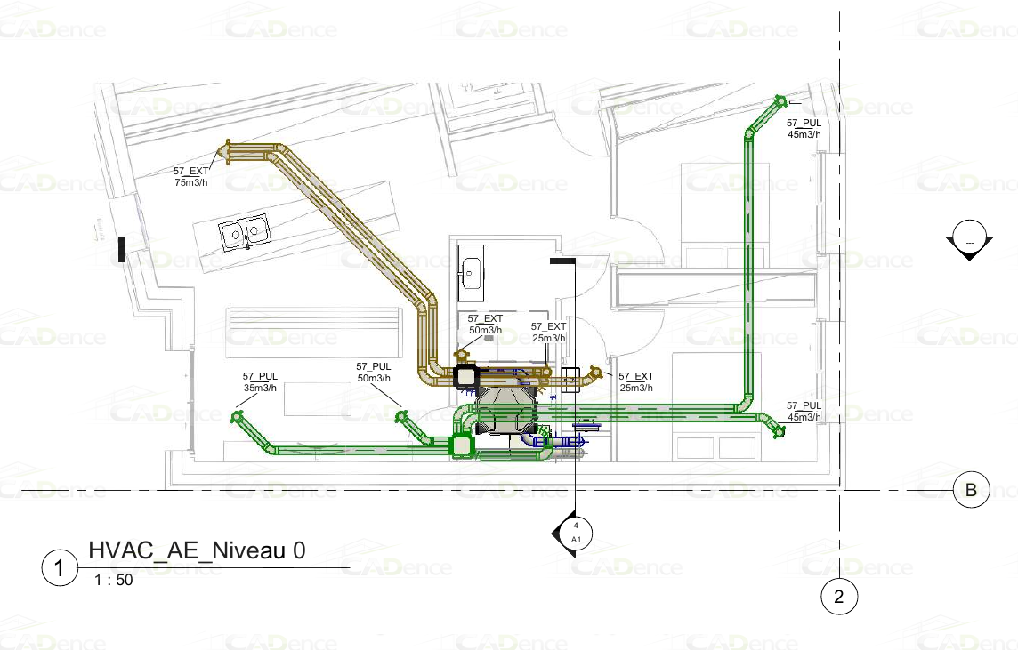 Plan ventilation As-built